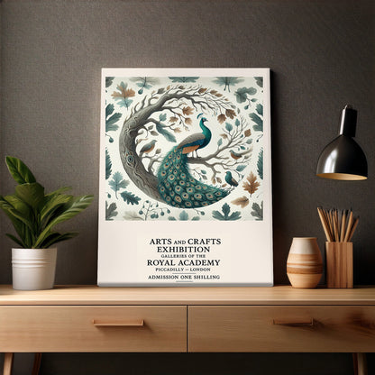 Peacock in Oak Canvas