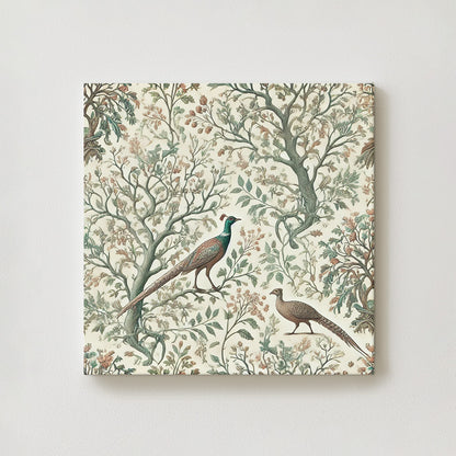 Pheasants in Foliage Canvas
