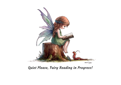 Quiet Please, Fairy Reading in Progress Tote Bag