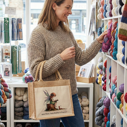 Quiet Please Fairy Reading In Progress Small Tote Bag
