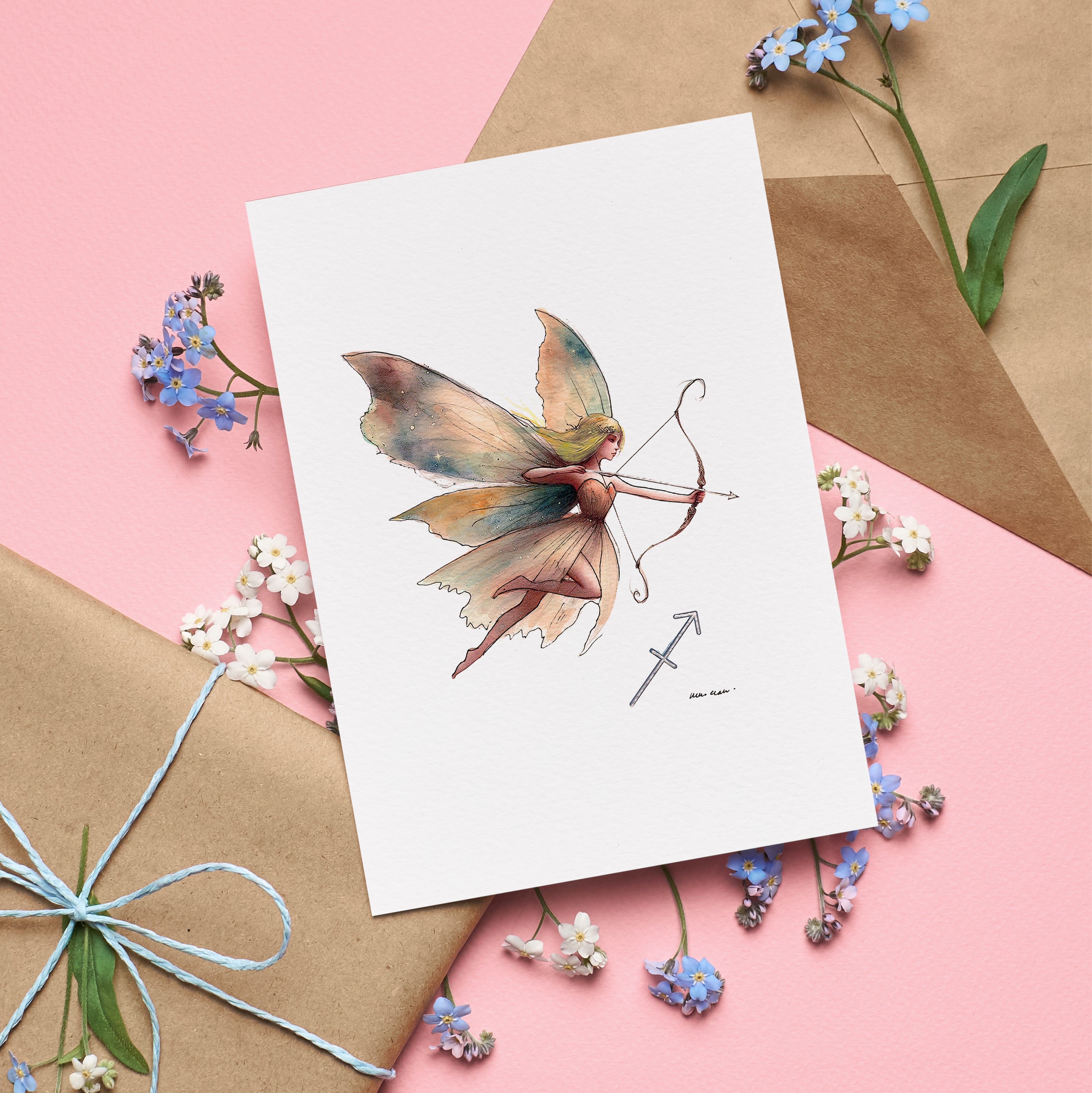 Sagittarius Greetings Card