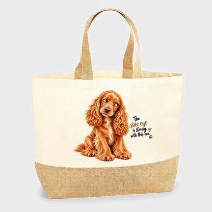The Side Eye Ginger Cocker Tote Bag