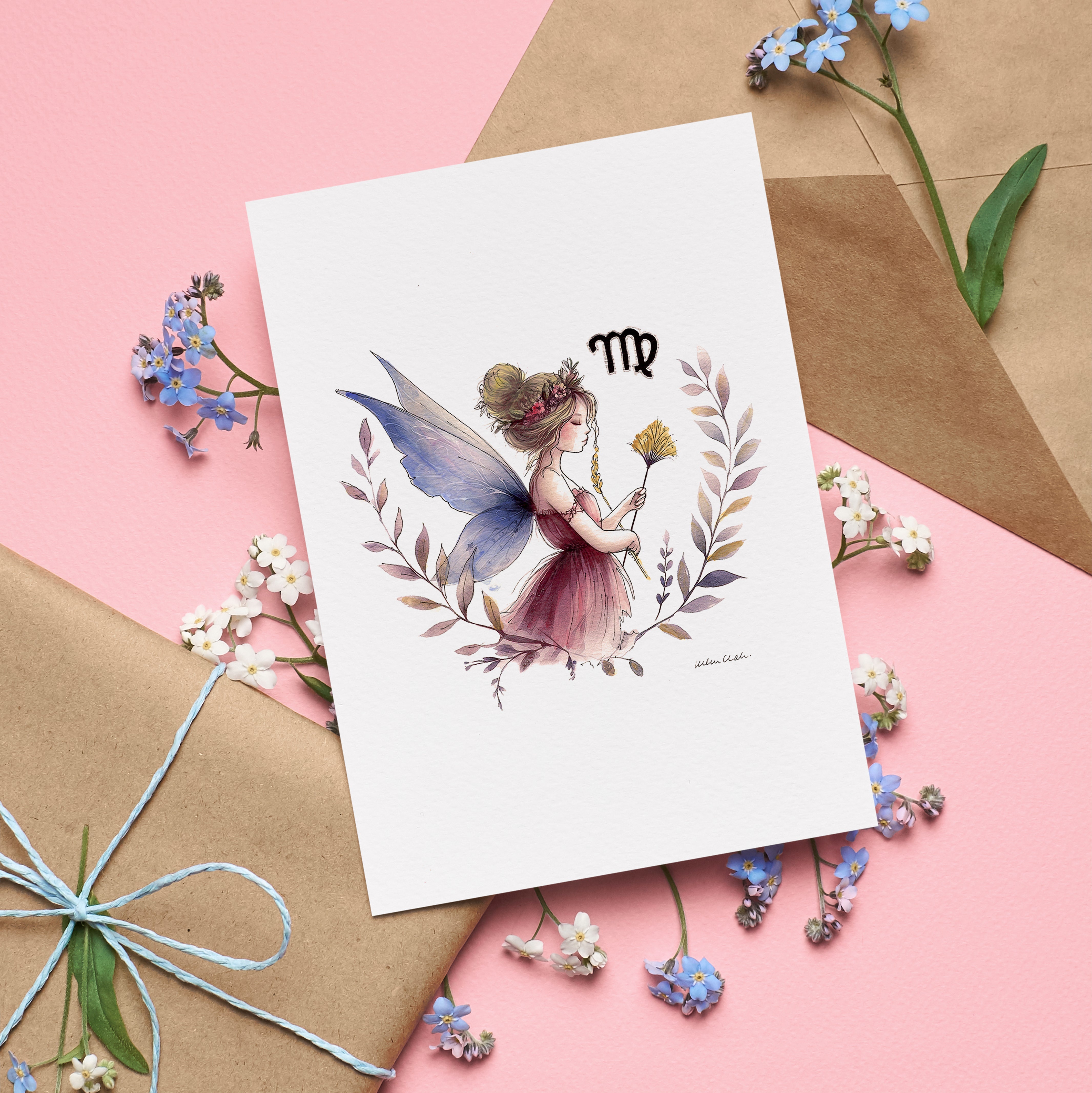 Virgo Greetings Card
