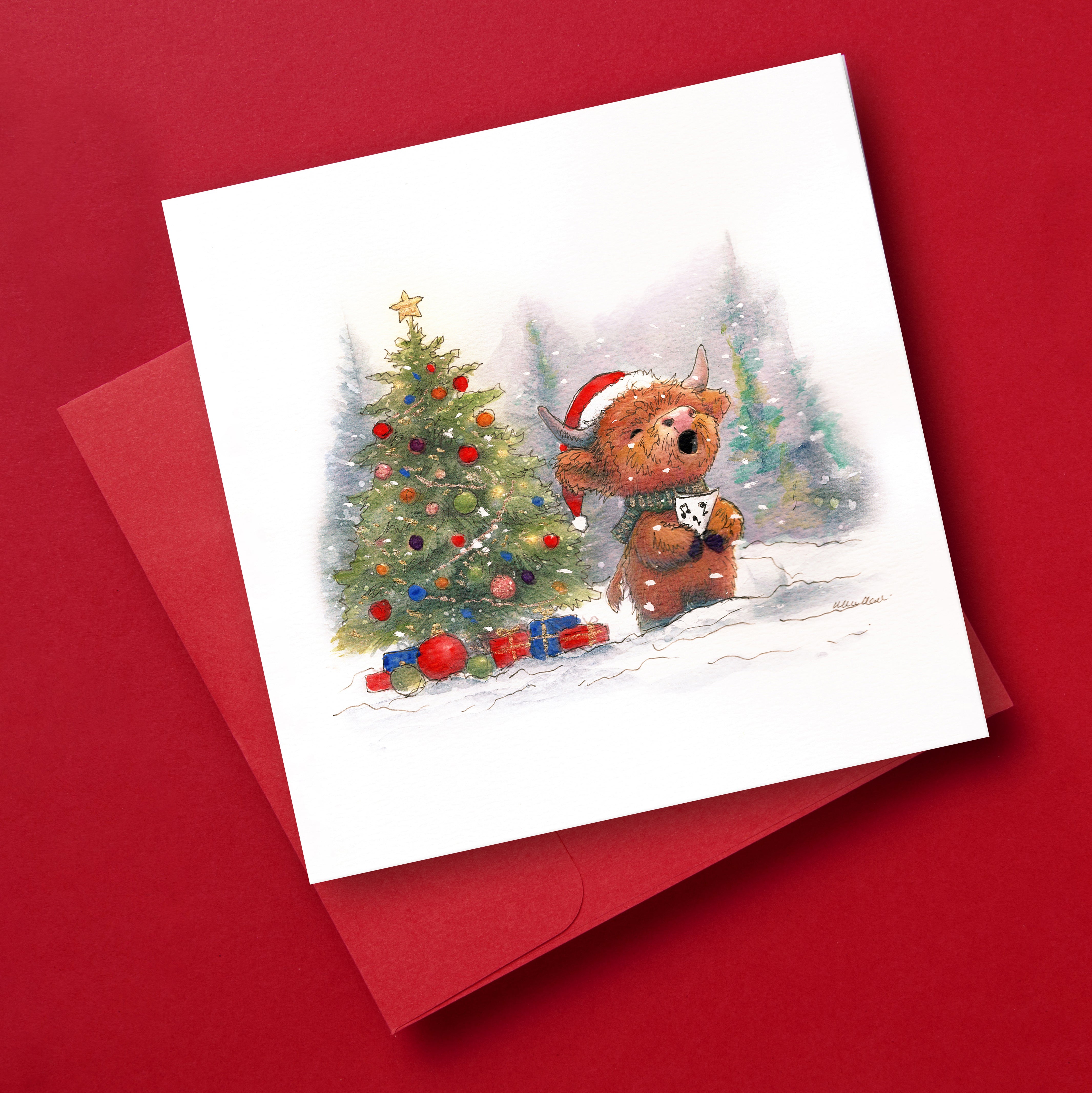 Wee Carol Singer Christmas Card