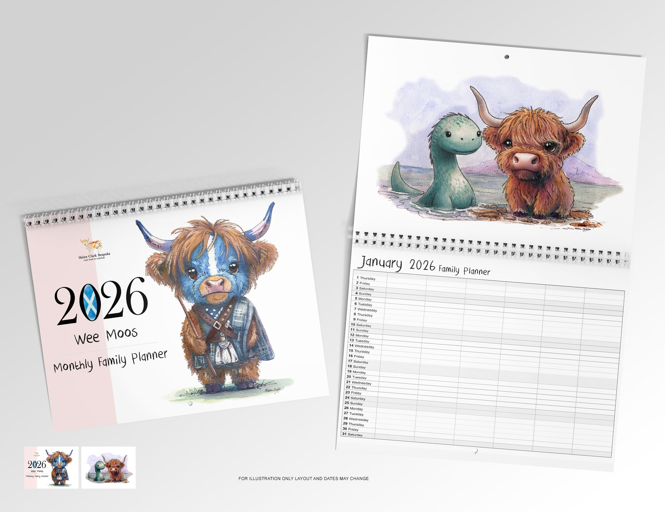 NEW 2026 Wee Moos Monthly Planner