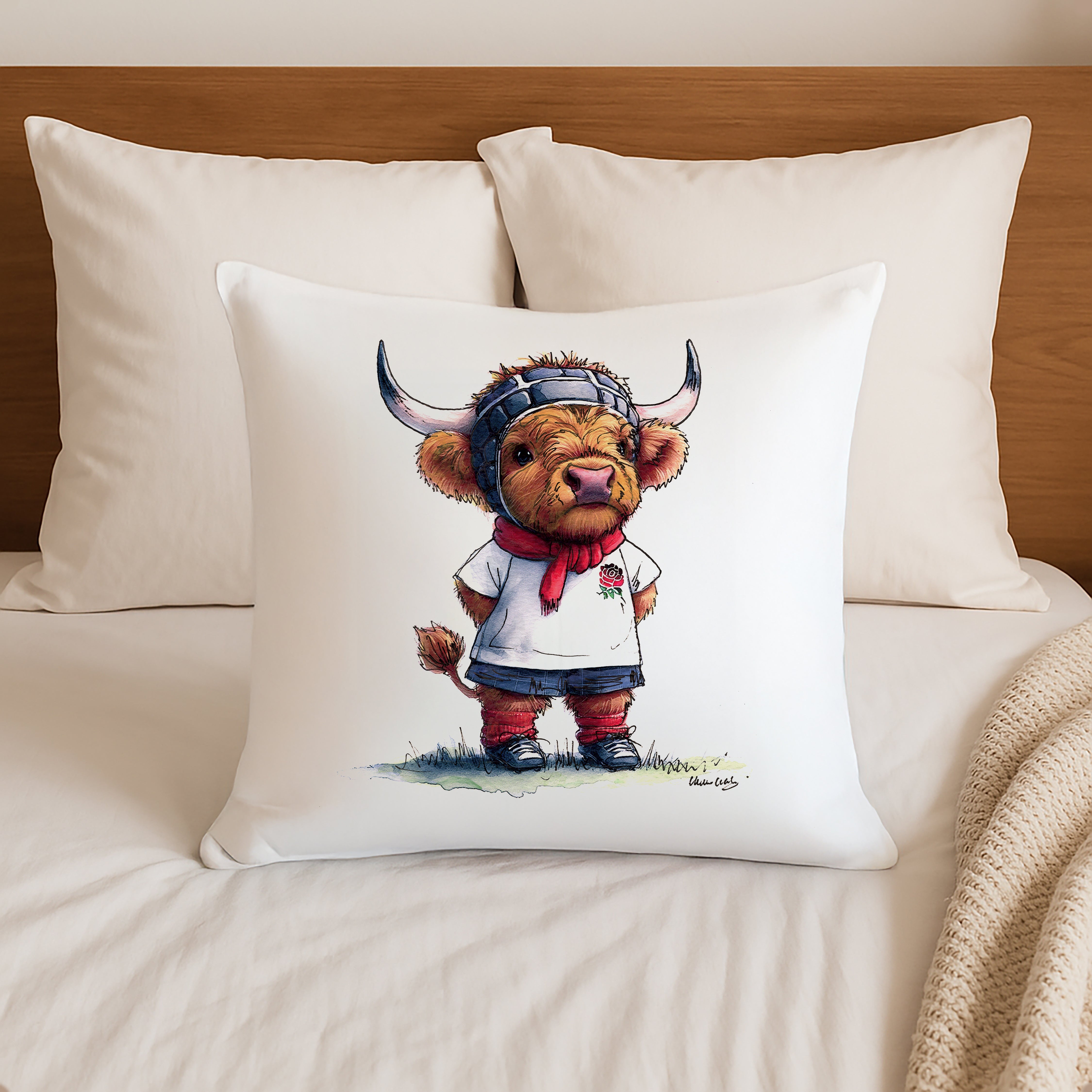 Wee Red Rose Cushion