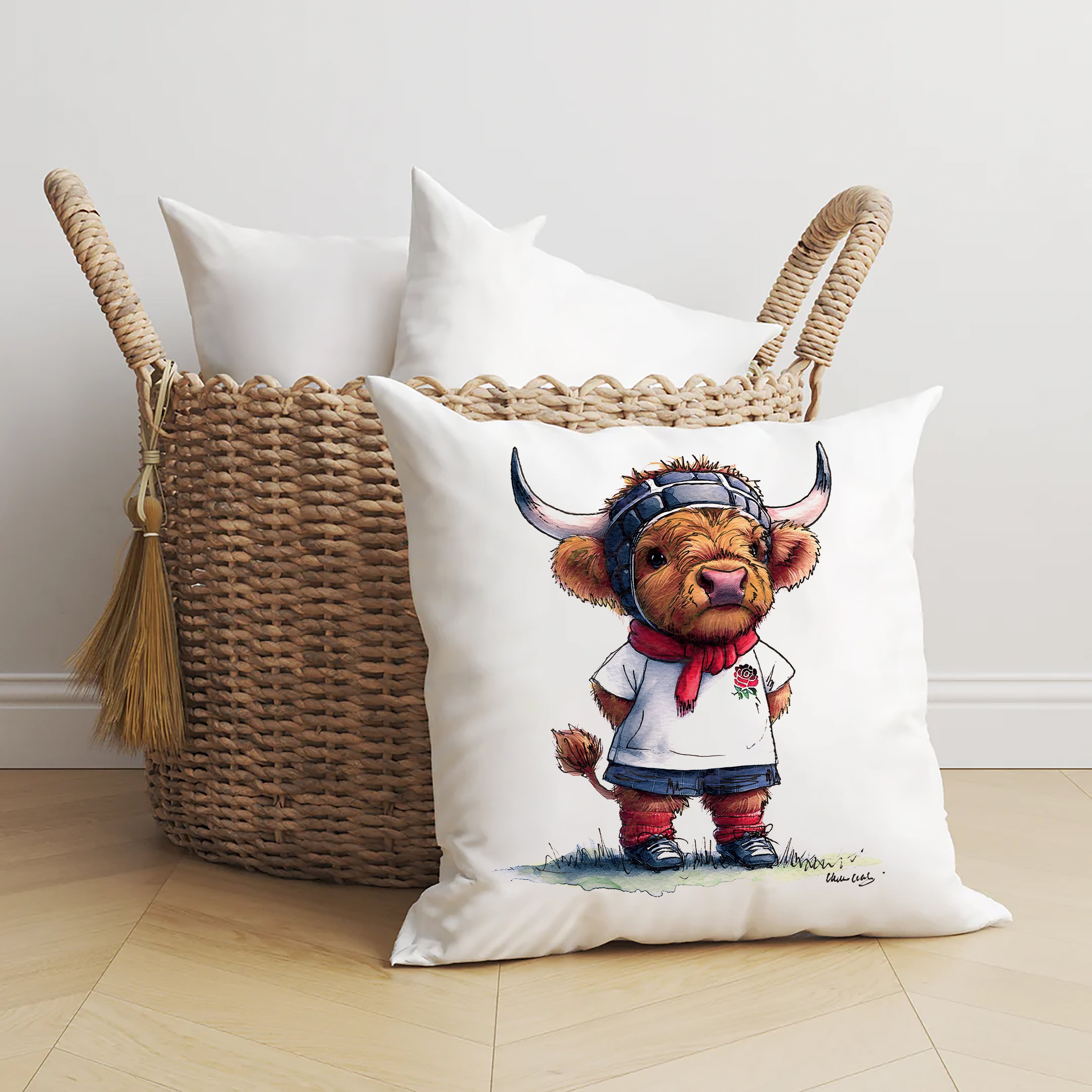Wee Red Rose Cushion