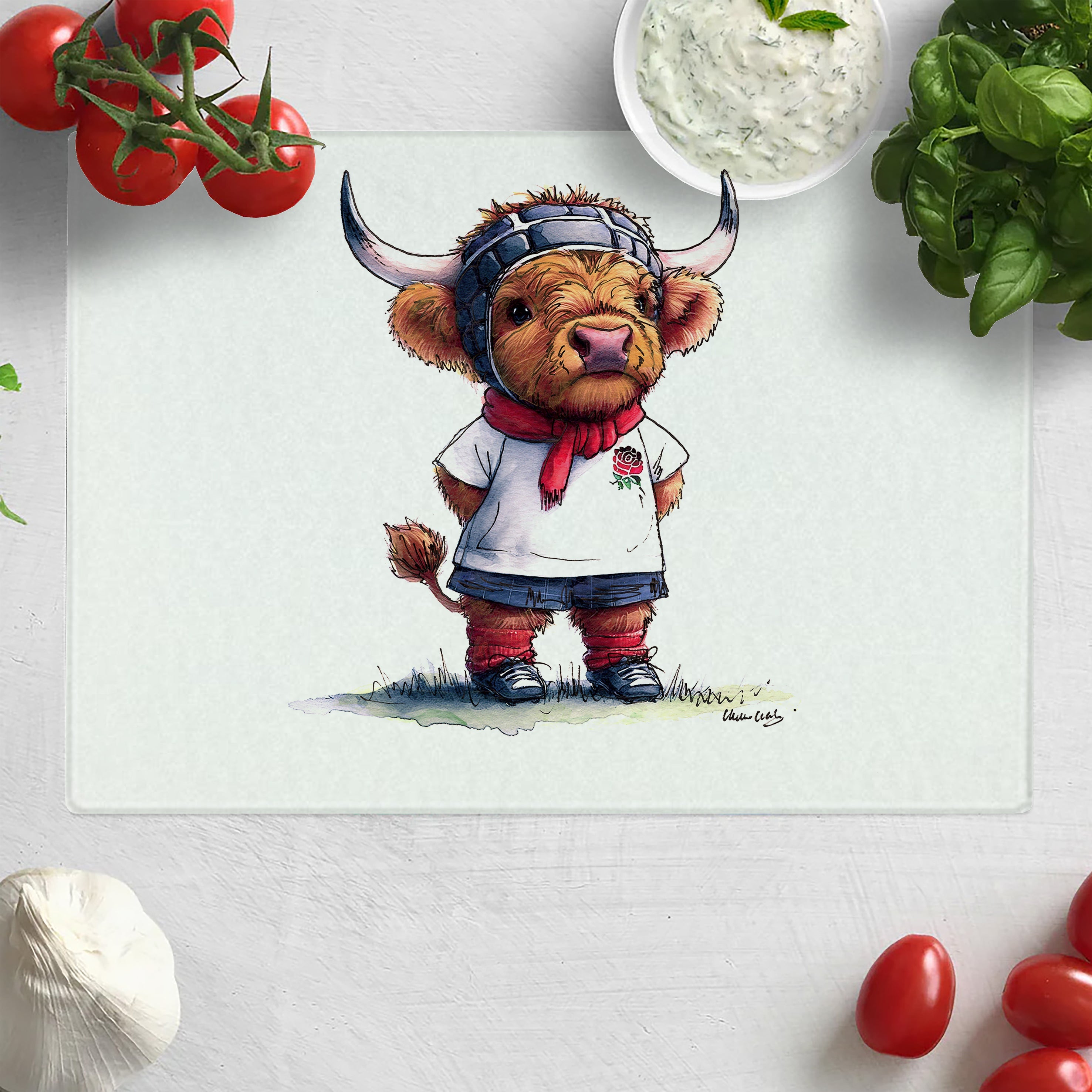 Wee Red Rose Chopping Board