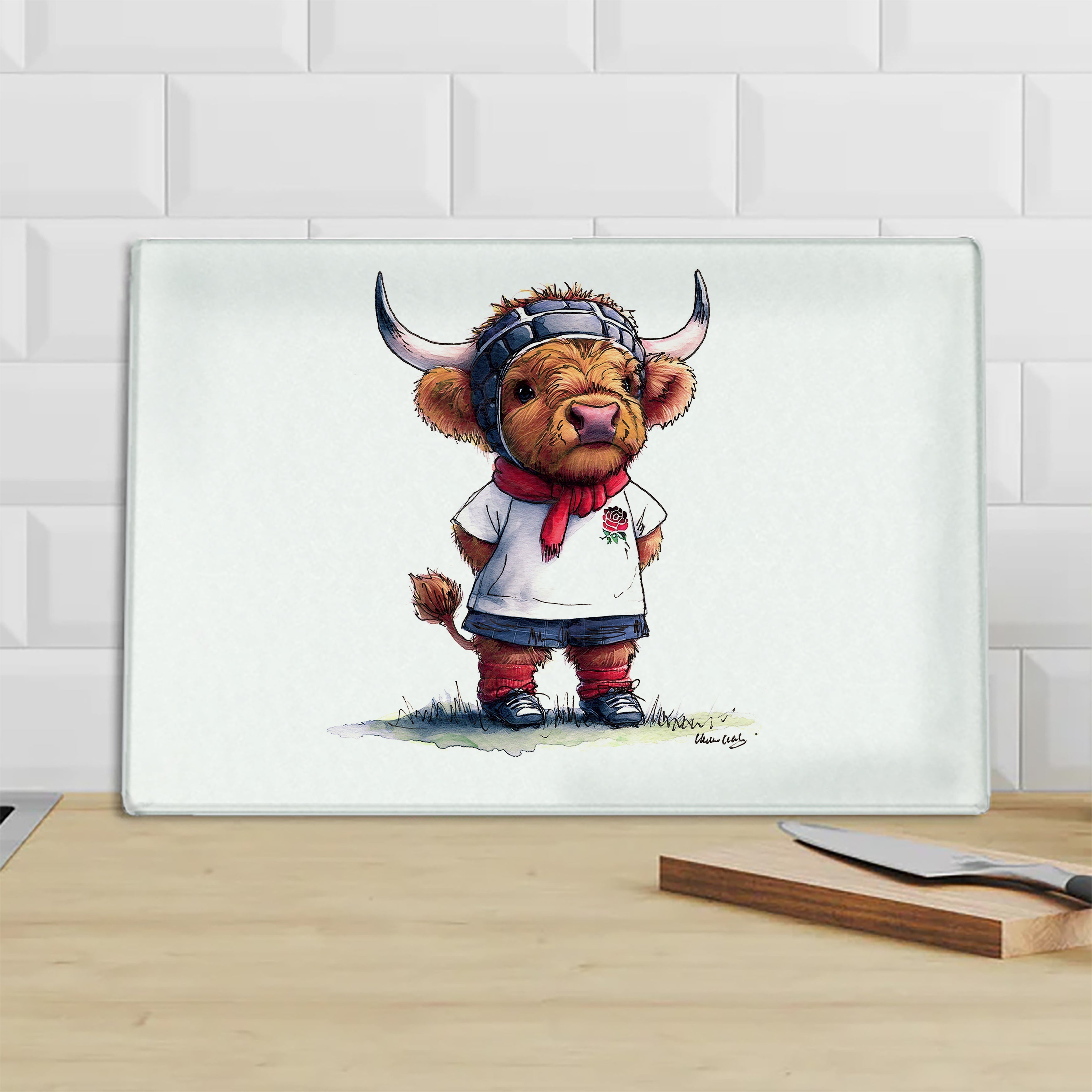 Wee Red Rose Chopping Board